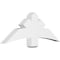 Ekena Millwork Alberta Architectural Grade PVC Gable Bracket, 48"W x 18"H x 4"D x 6"F, 9/12 Pitch GBP048X18X0406ALB00 - alternate 1